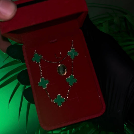 Coffret collier & bracelet élégant – Édition chic vert