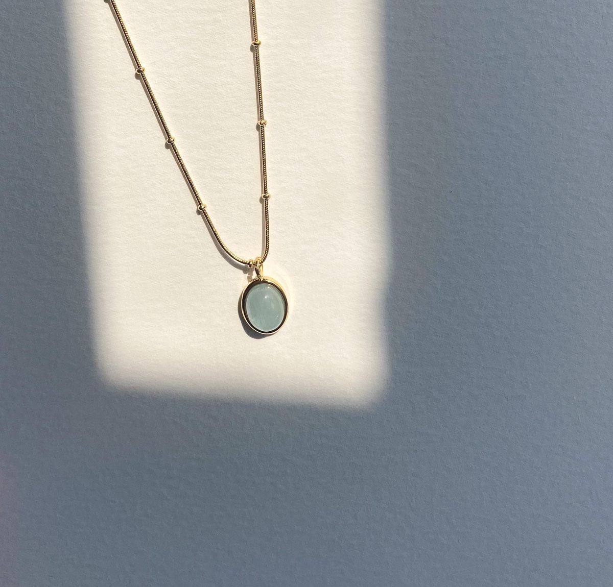 Pack collier + bracelet gratuit (bleu ciel)