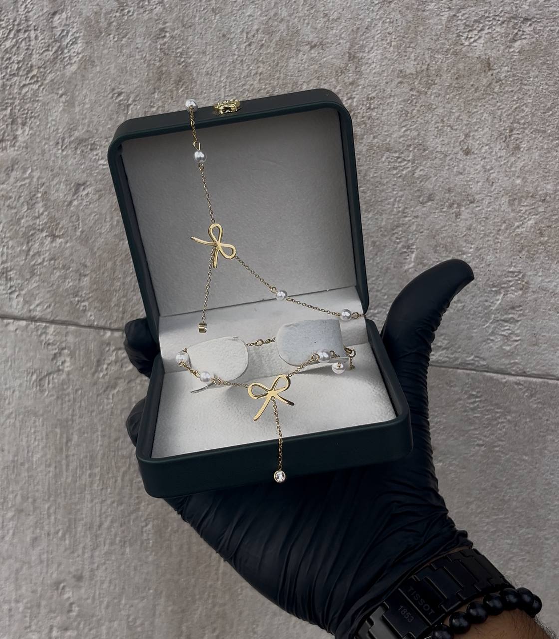 Coffret Perlé Élégance – Collier + Bracelet inoxydable