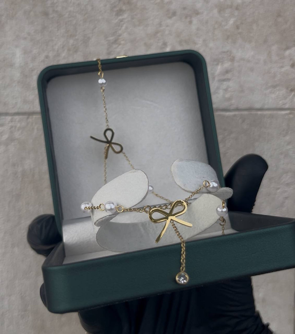 Coffret Perlé Élégance – Collier + Bracelet inoxydable