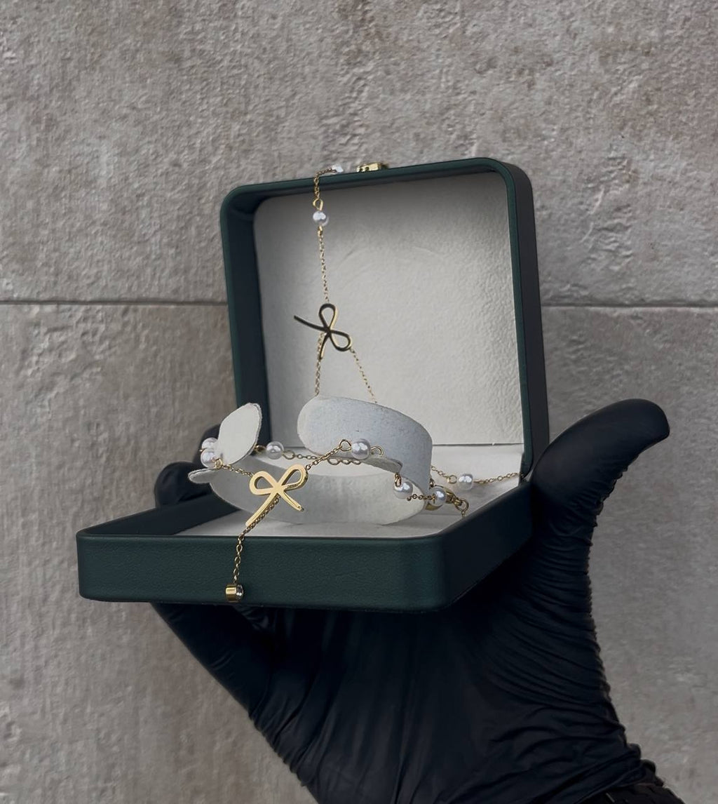 Coffret Perlé Élégance – Collier + Bracelet inoxydable